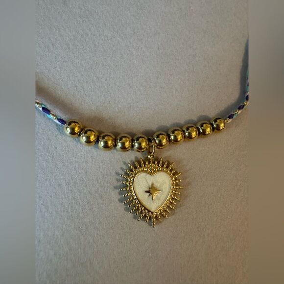 Gold Heart Pendant Necklace A1498 - Picture 3 of 3
